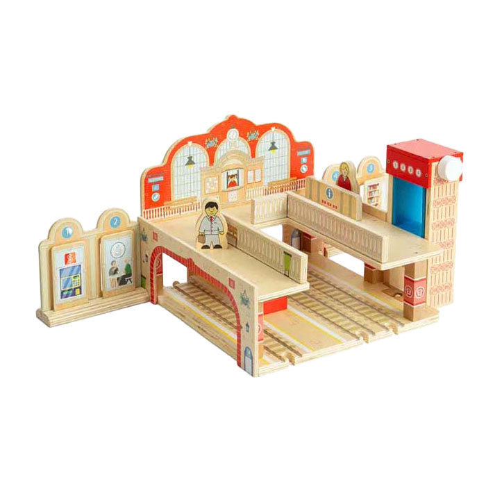 Set da gioco Bigjigs in legno Grand Central Station