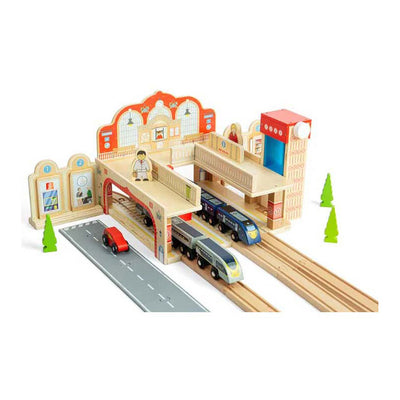 Set da gioco Bigjigs in legno Grand Central Station