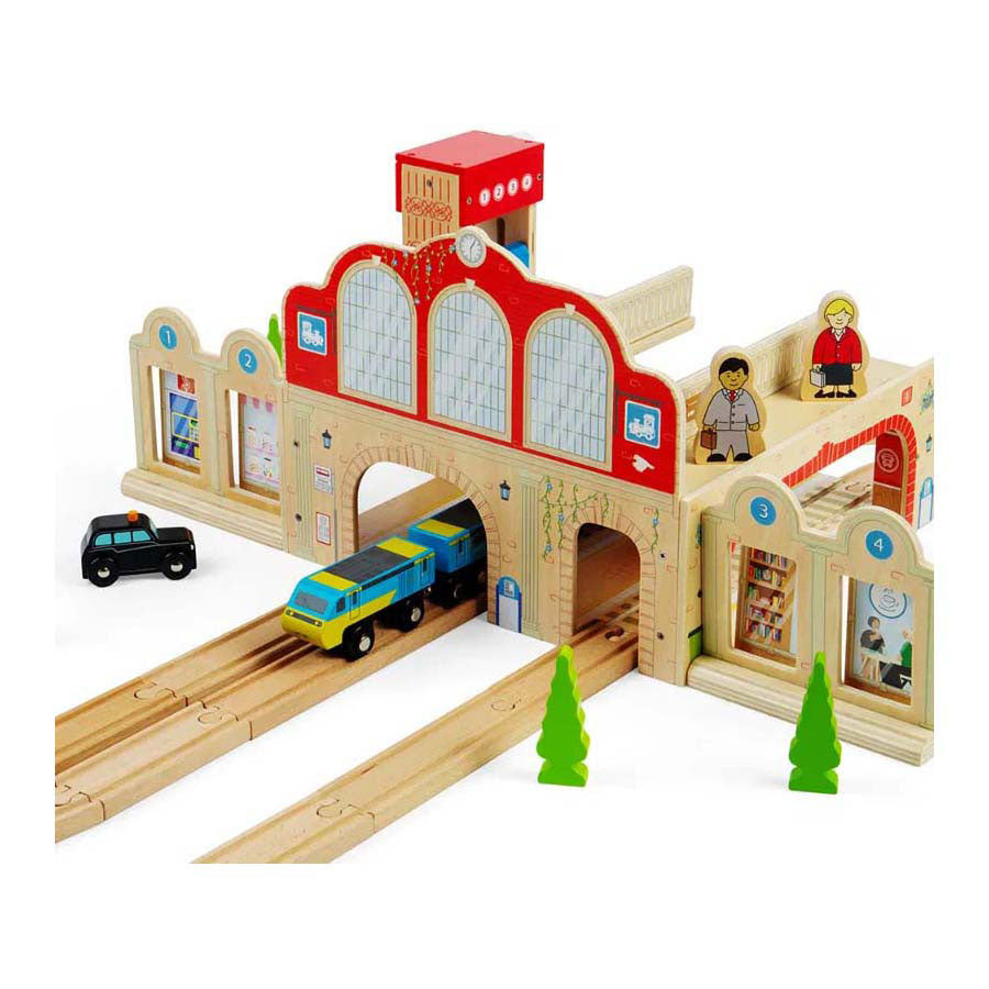 Set da gioco Bigjigs in legno Grand Central Station