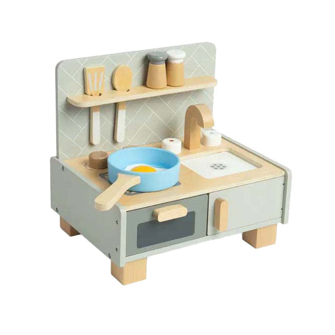 BigJigs Wooden Table Top Kitchen, 7dlg.