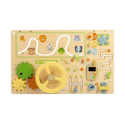 Tablero de actividades de madera de la jungla Bigjigs
