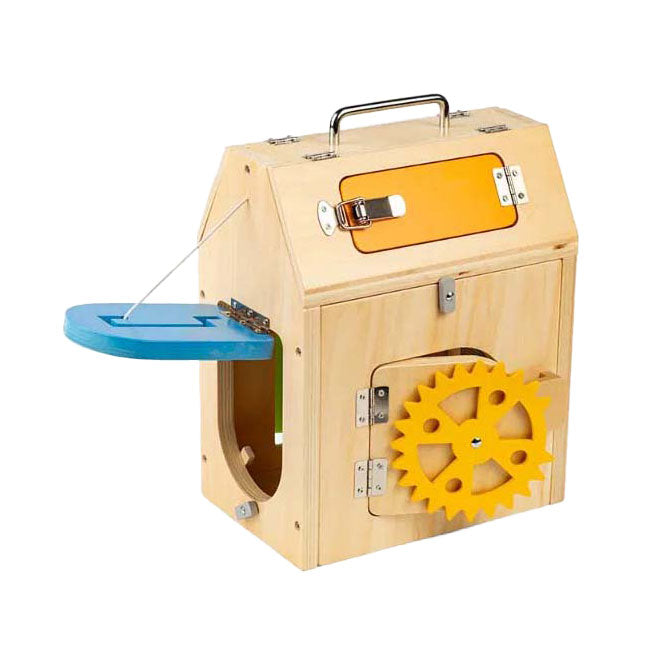 Bigjigs House in legno con fossati e bulloni, 5dlg.