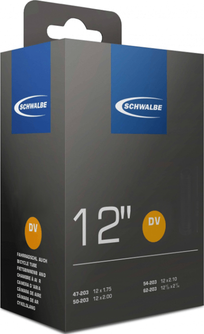 Schwalbe Tubo interior DV1 12 pulgadas 47 62-203 Válvula holandesa de 32 mm