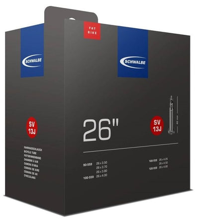 Camera d'aria Schwalbe SV13J, Fatbike 26 x 3,50-4,80. ETRTO 90 120-559, Valvola: Sclaverand french 40mm