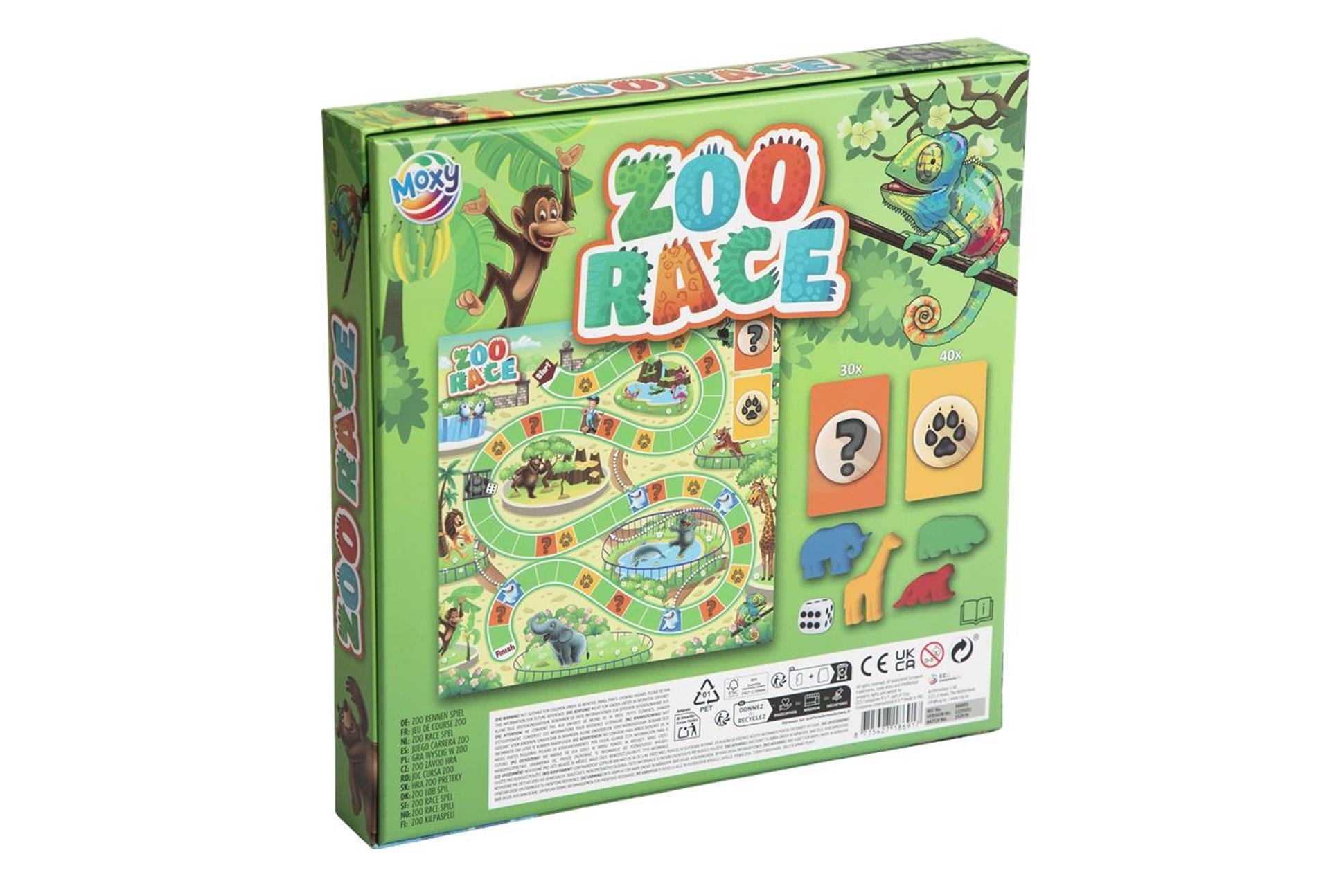 Gioco da tavolo Moxy corsa allo zoo 24x25x4cm
