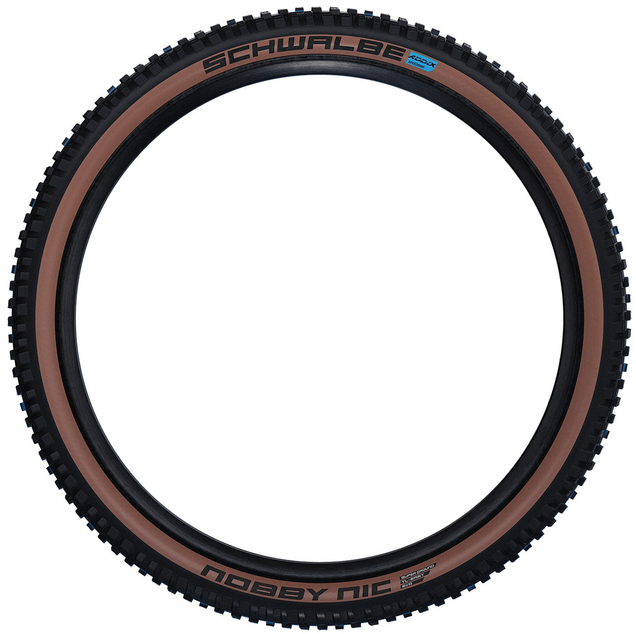 Banda plegable Schwalbe Nic Nic Super Ground 27.5 x 2.40 62-584 mm - pared lateral de bronce