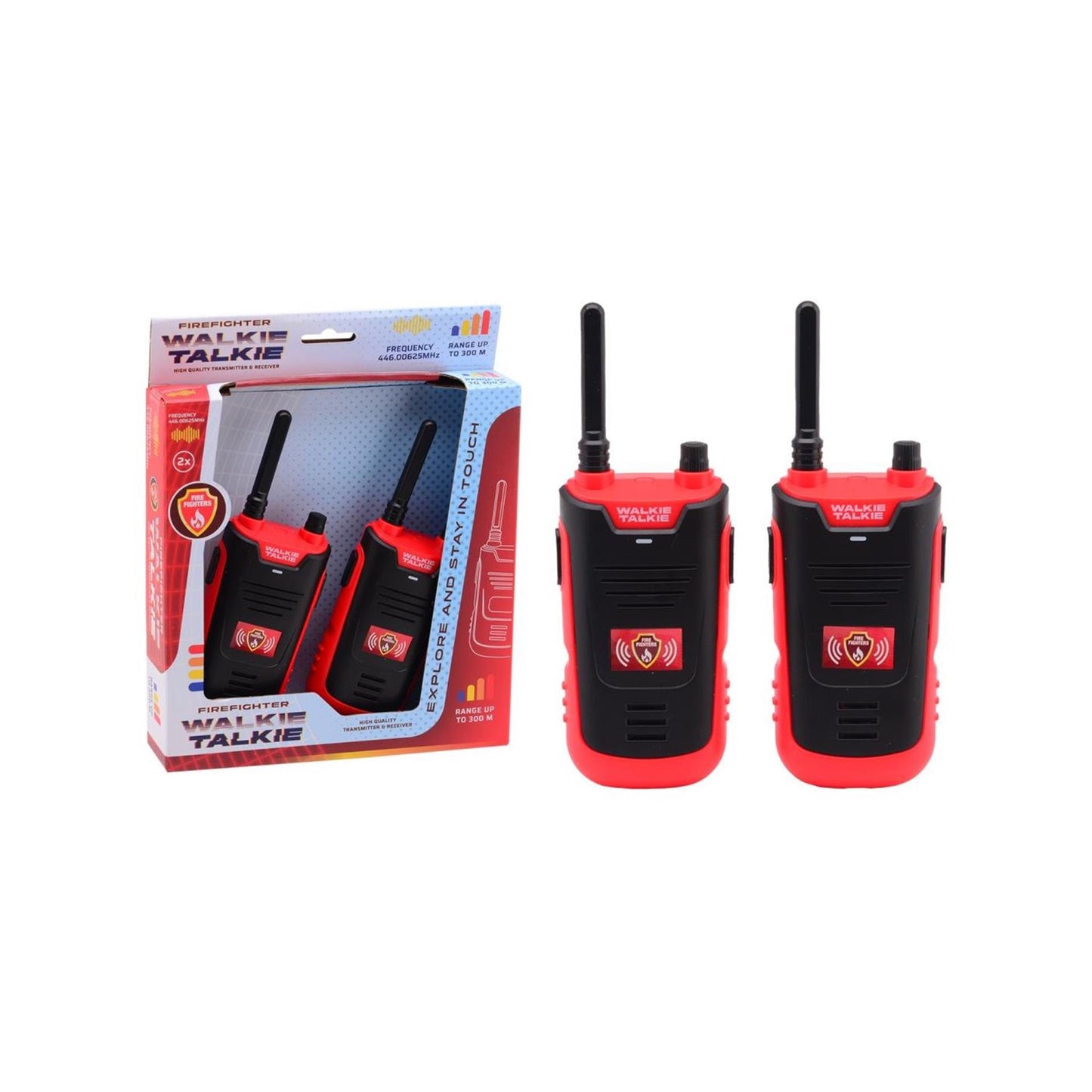 Johntoy walkie talkie bomberos 300m