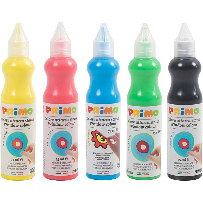 Vernice per vetri Primo, vari colori, 5x75 ml 1 scatola