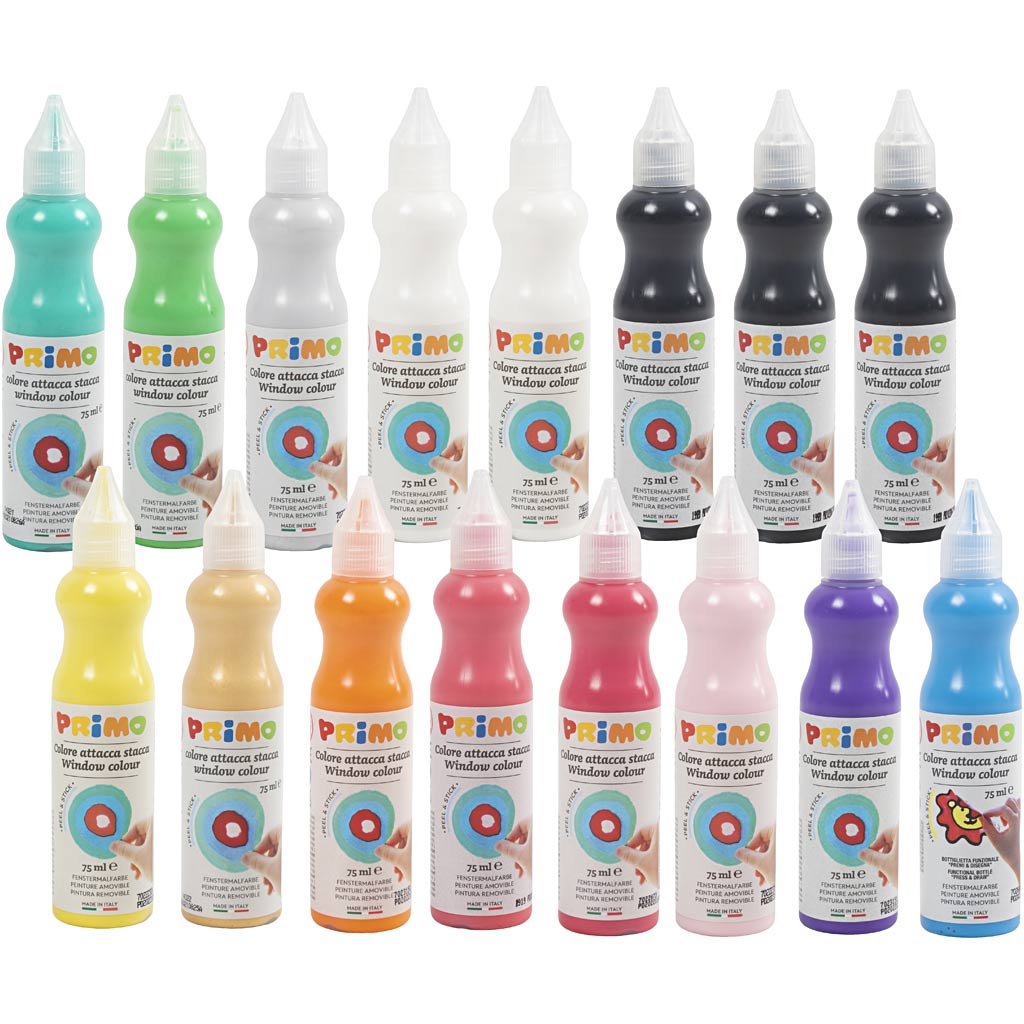 Pintura para ventanas Primo, varios colores, 16x75 ml 1 caja
