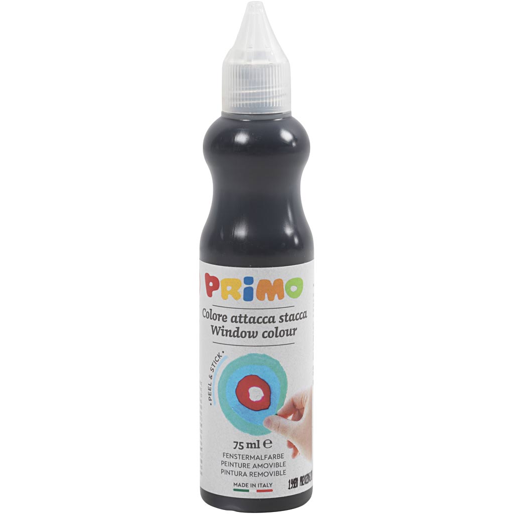 Vernice per finestre Primo, d: 3,2 cm, ca. 75 ml, nero, 75 ml 1 bottiglia