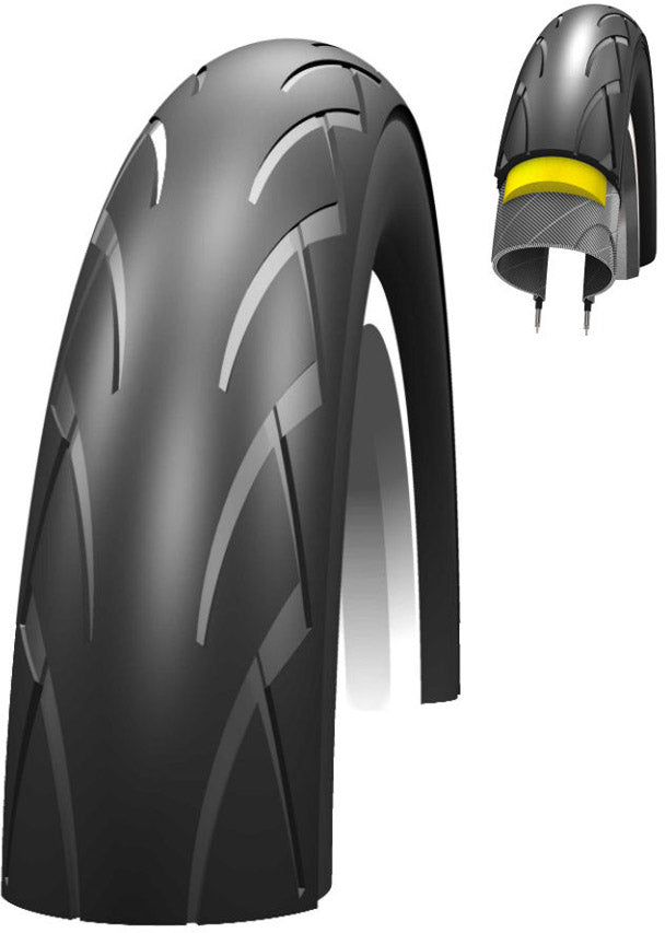 Neumático exterior Schwalbe 12x1.75 (47-203) kid plus negro