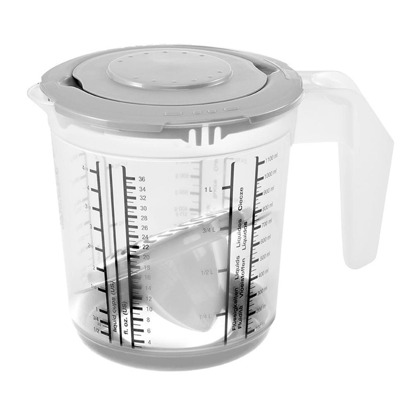Keeper vaso medidor 1l + exprimidor gris