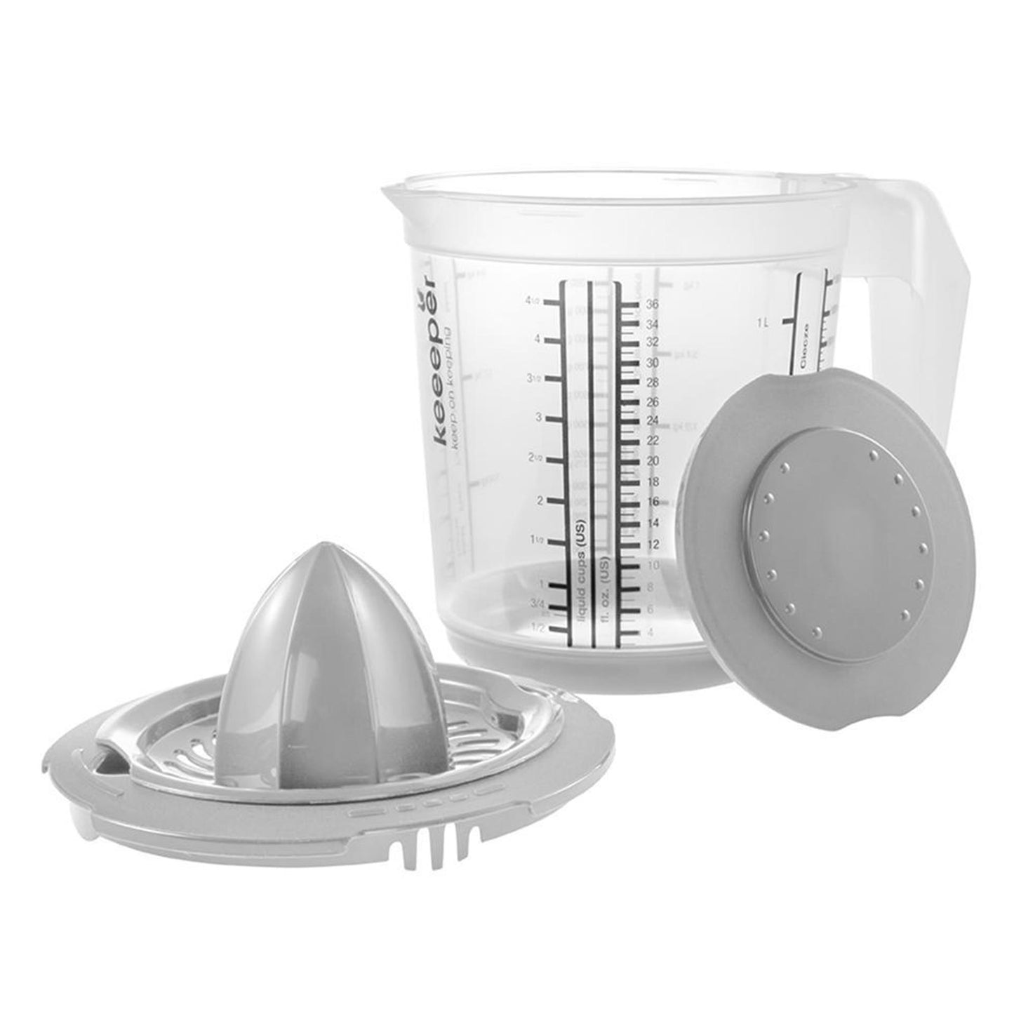 Keeper vaso medidor 1l + exprimidor gris