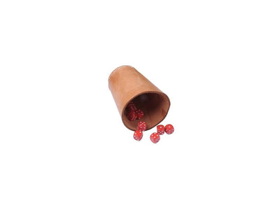Tazza da poker Longfield 10 cm in pelle marrone