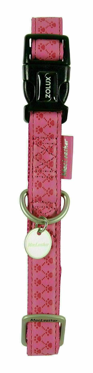 Macleather collar rosa