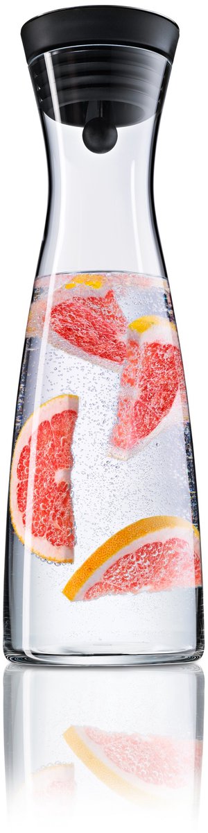 Caraffa per acqua wmf 1,5l vetro, acciaio trasparente, nero