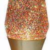 I-total lavalamp - lava lamp - sfeerlamp - 40x11 cm - glas aluminium - 30w - glitter - goud - xl1770