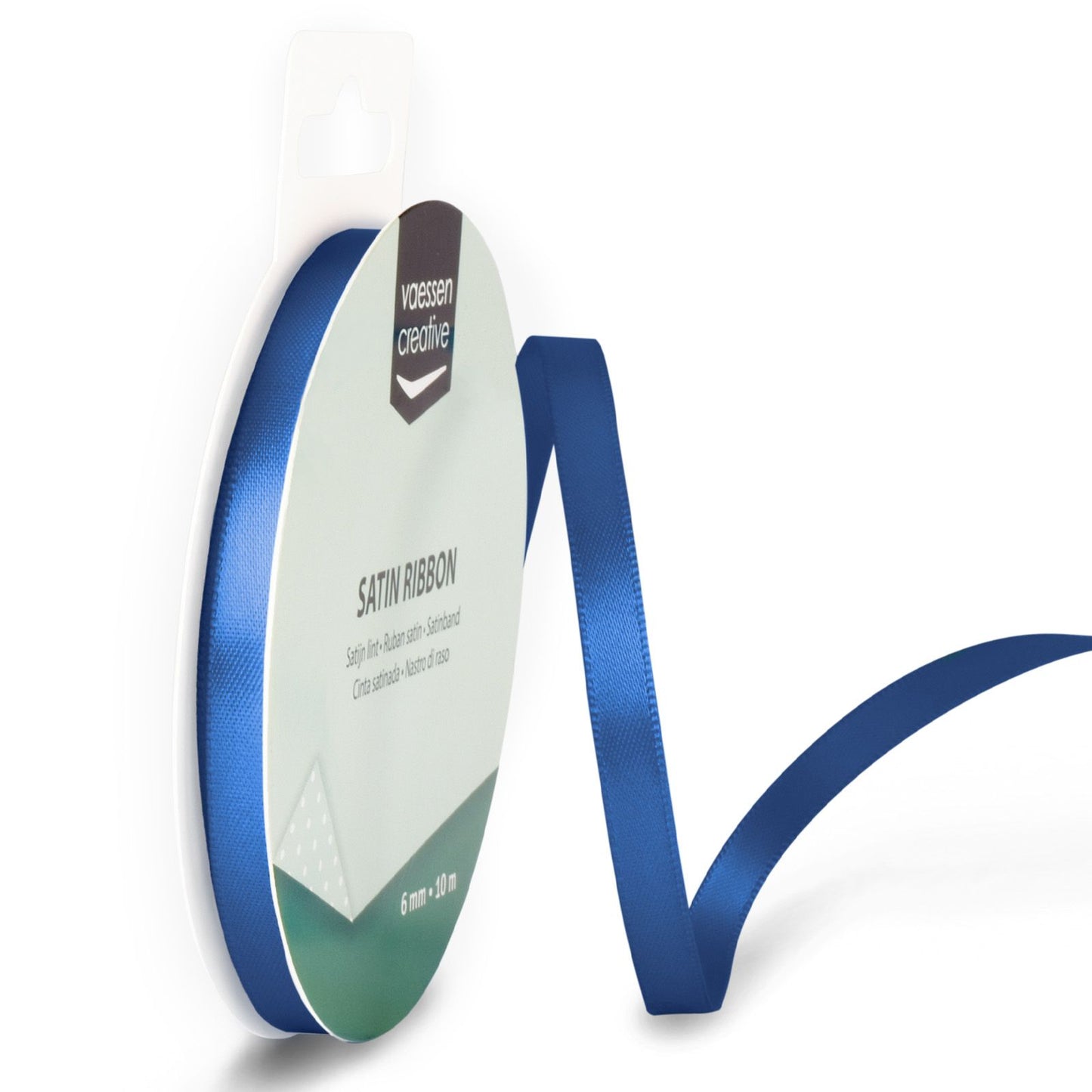 Vaessen creative • nastro di raso 6mmx10m blu