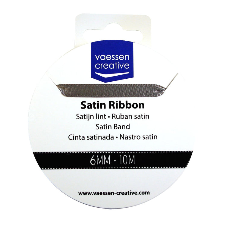 Vaessen creative • cinta de raso 6mmx10m acero