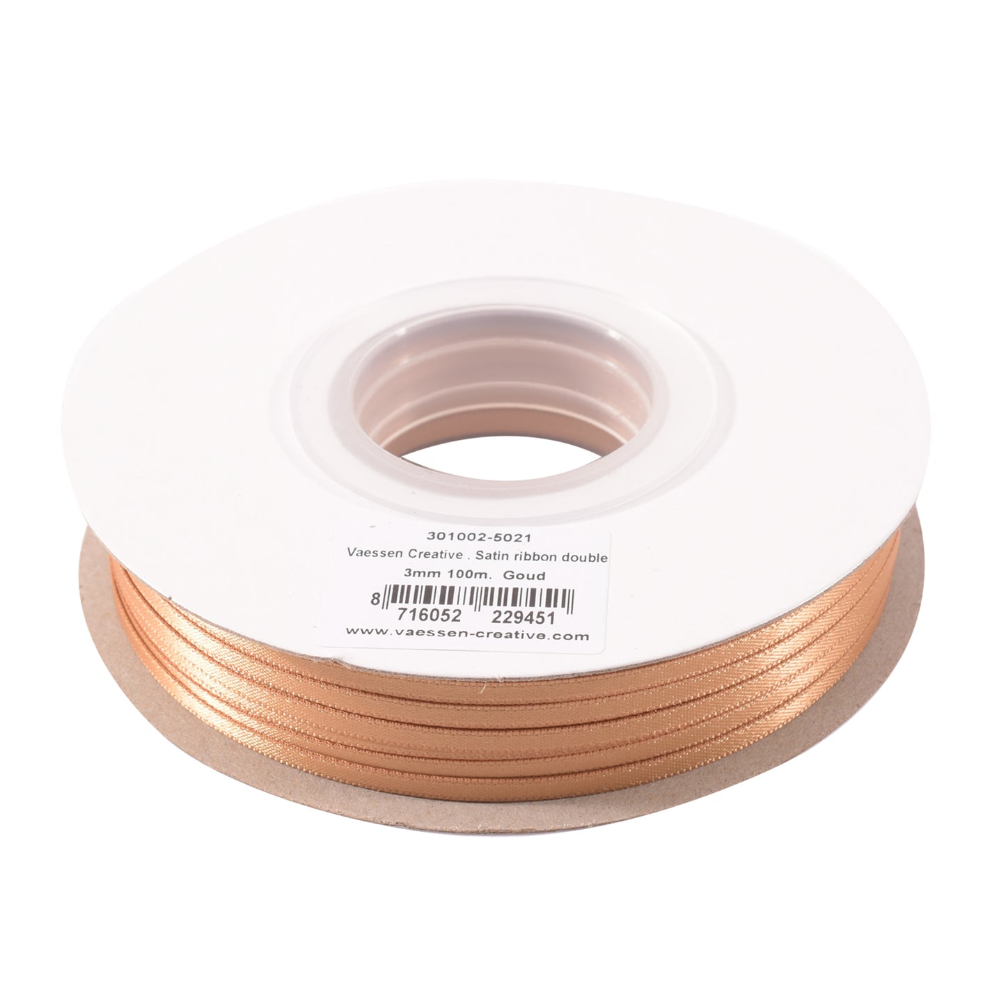 Vaessen creative • cinta de raso 3mmx100m bronce