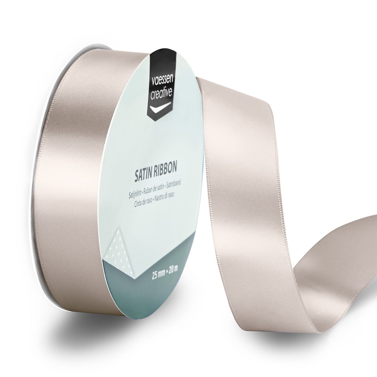 Vaessen creative • nastro di raso 20mx25mm beige