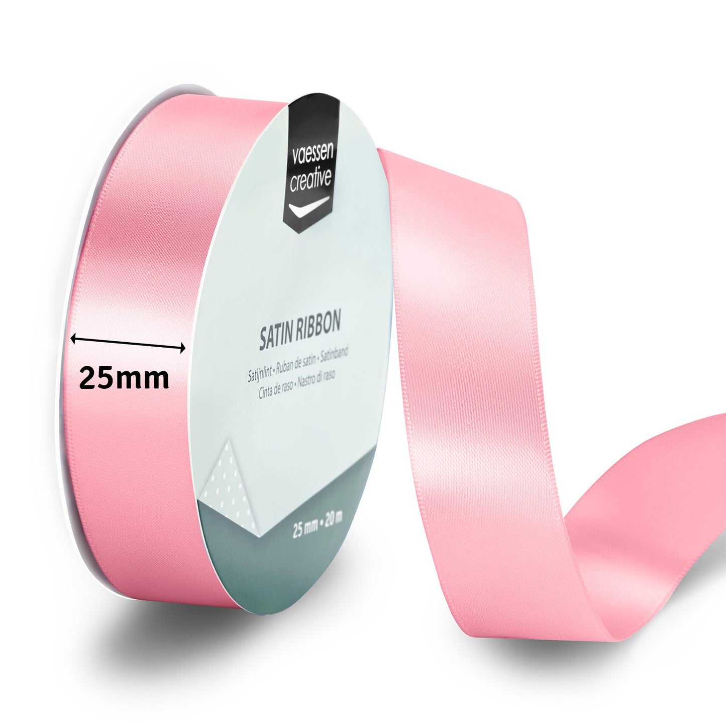 Vaessen creative • nastro di raso 20mx25mm rosa chiaro
