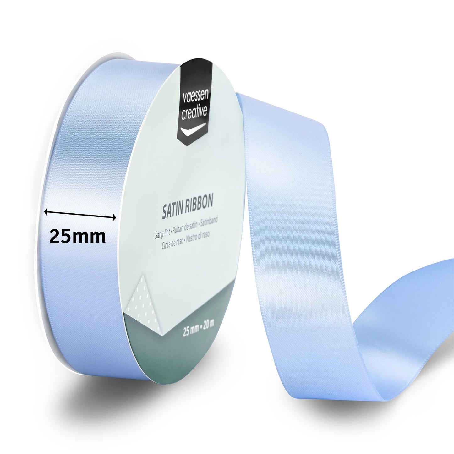 Vaessen creative • cinta de raso 20mx25mm azul claro