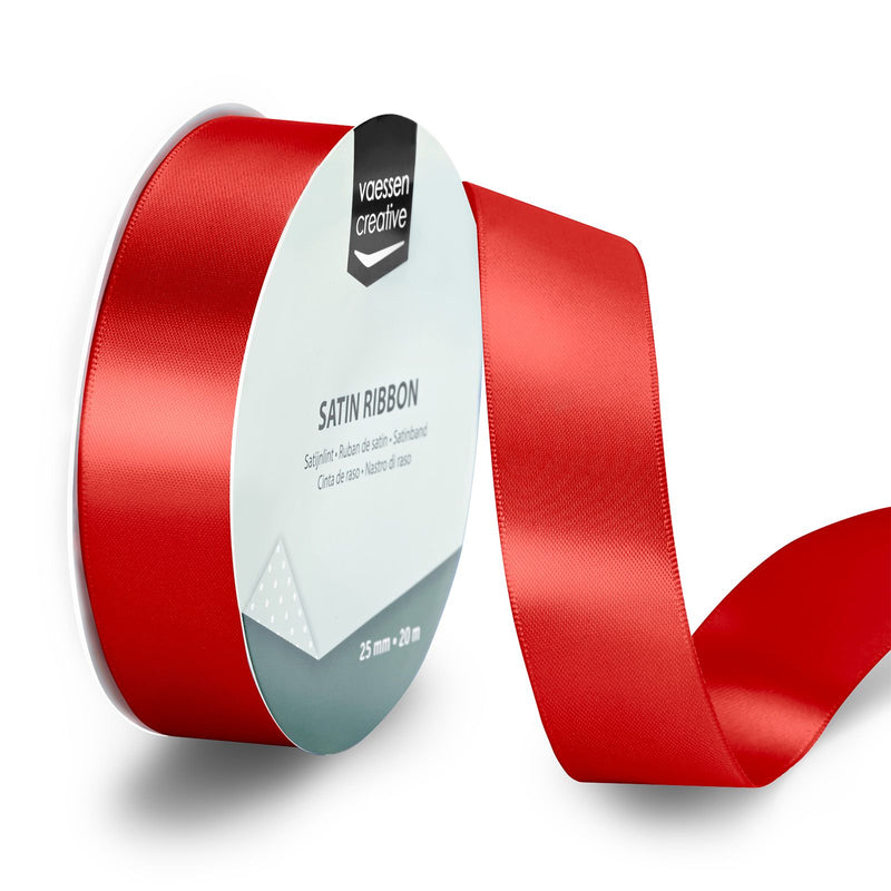 Vaessen creative • nastro di raso 20mx25mm rosso