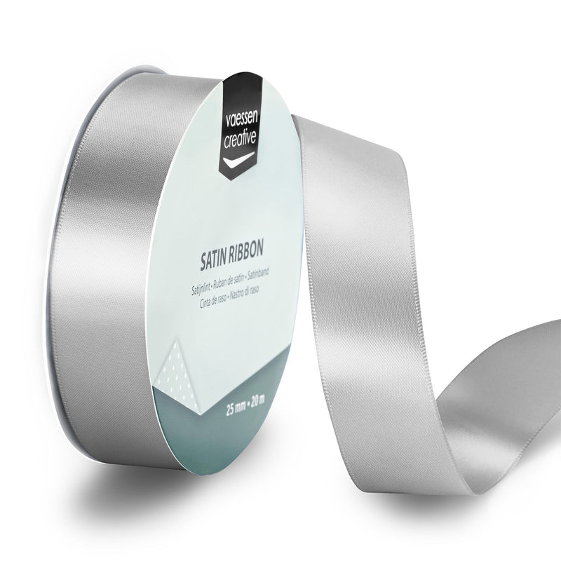 Vaessen creative • nastro di raso 20mx25mm argento chiaro