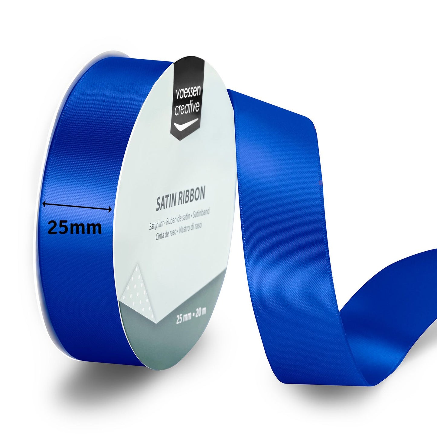 Vaessen creative • nastro di raso 20mx25mm blu elettrico