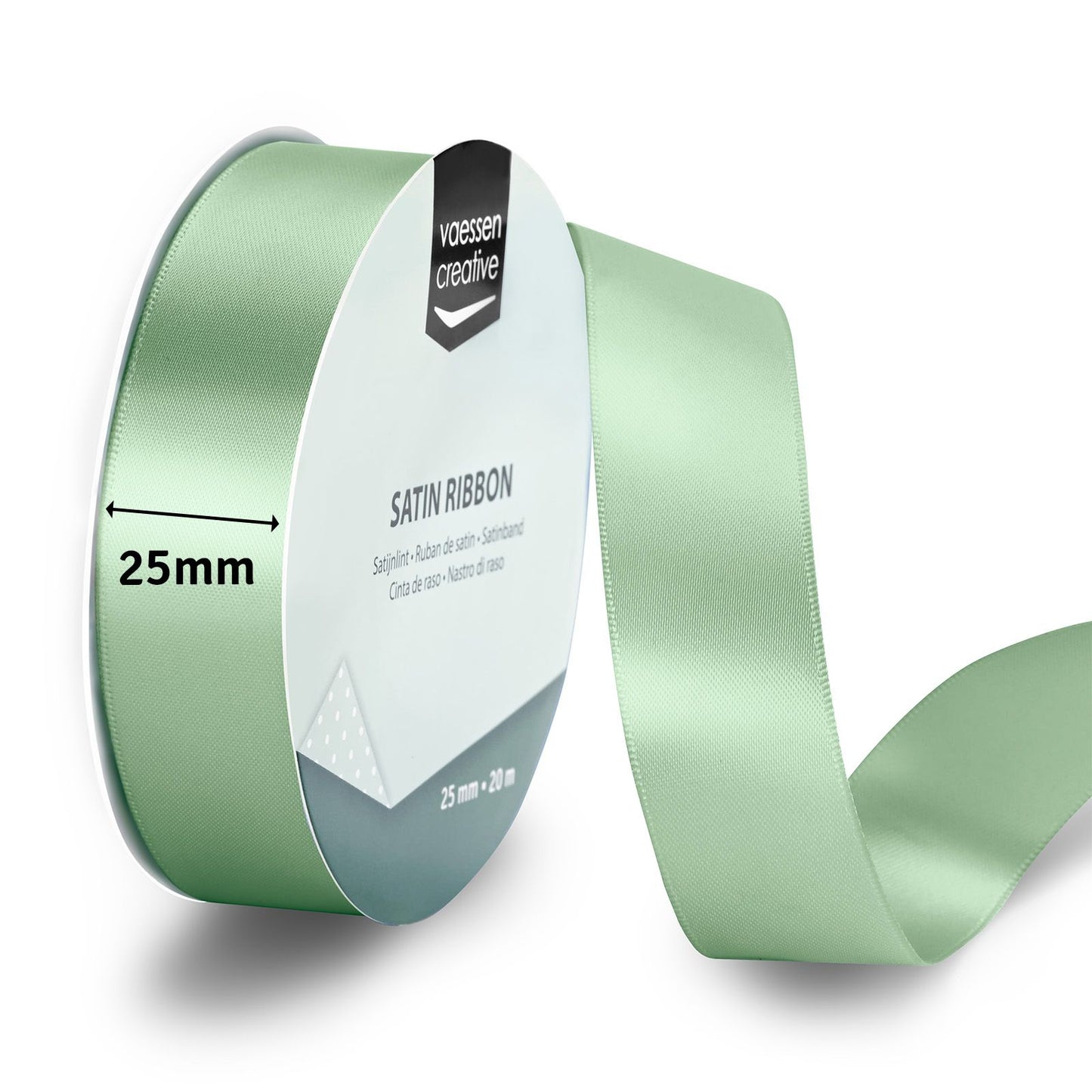 Vaessen creative • cinta de raso 20mx25mm verde salvia