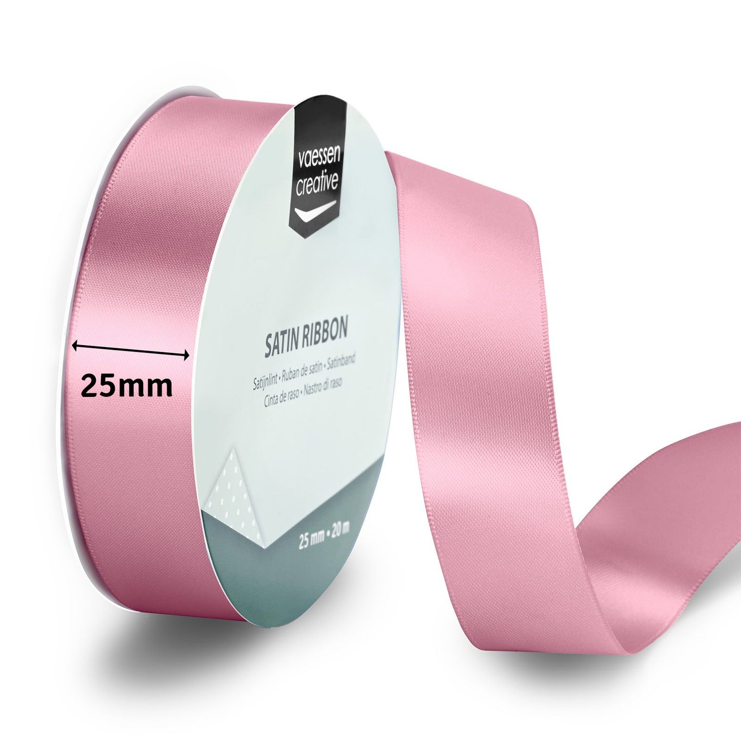 Vaessen creative • nastro di raso 20mx25mm rosa antico