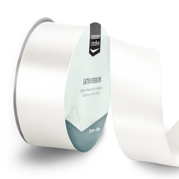 Vaessen creative • cinta de raso 20mx38mm blanco