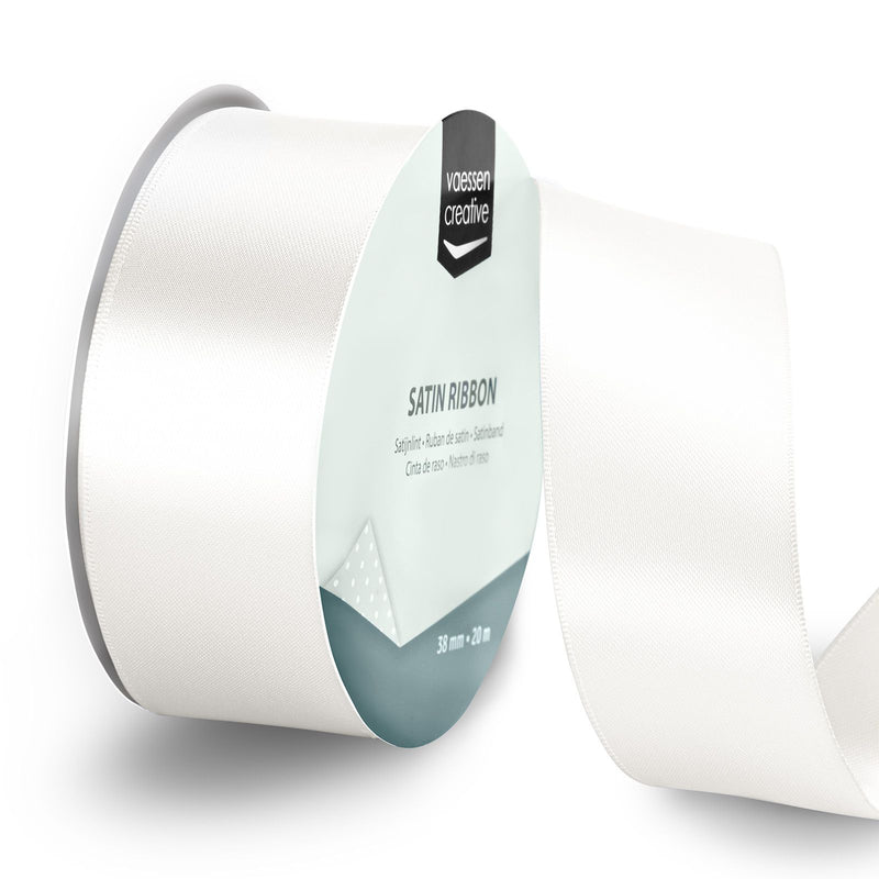 Vaessen creative • nastro di raso 20mx38mm bianco