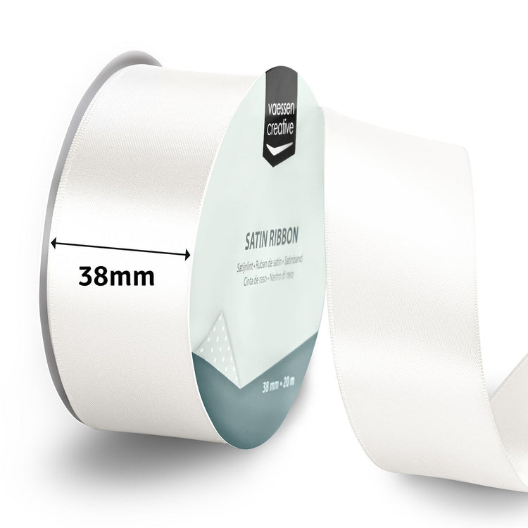 Vaessen creative • cinta de raso 20mx38mm blanco