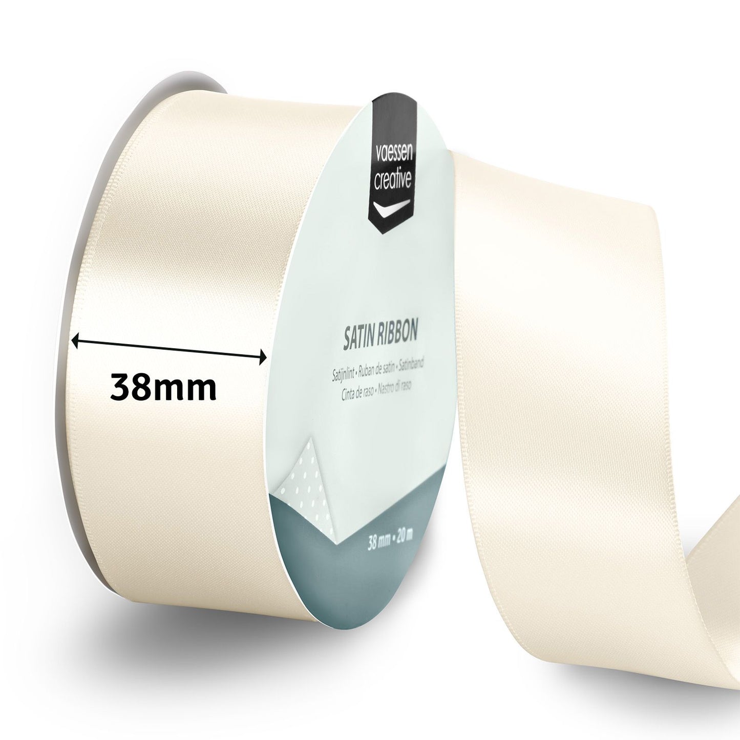 Vaessen creative • cinta de raso 20mx38mm blanco antiguo