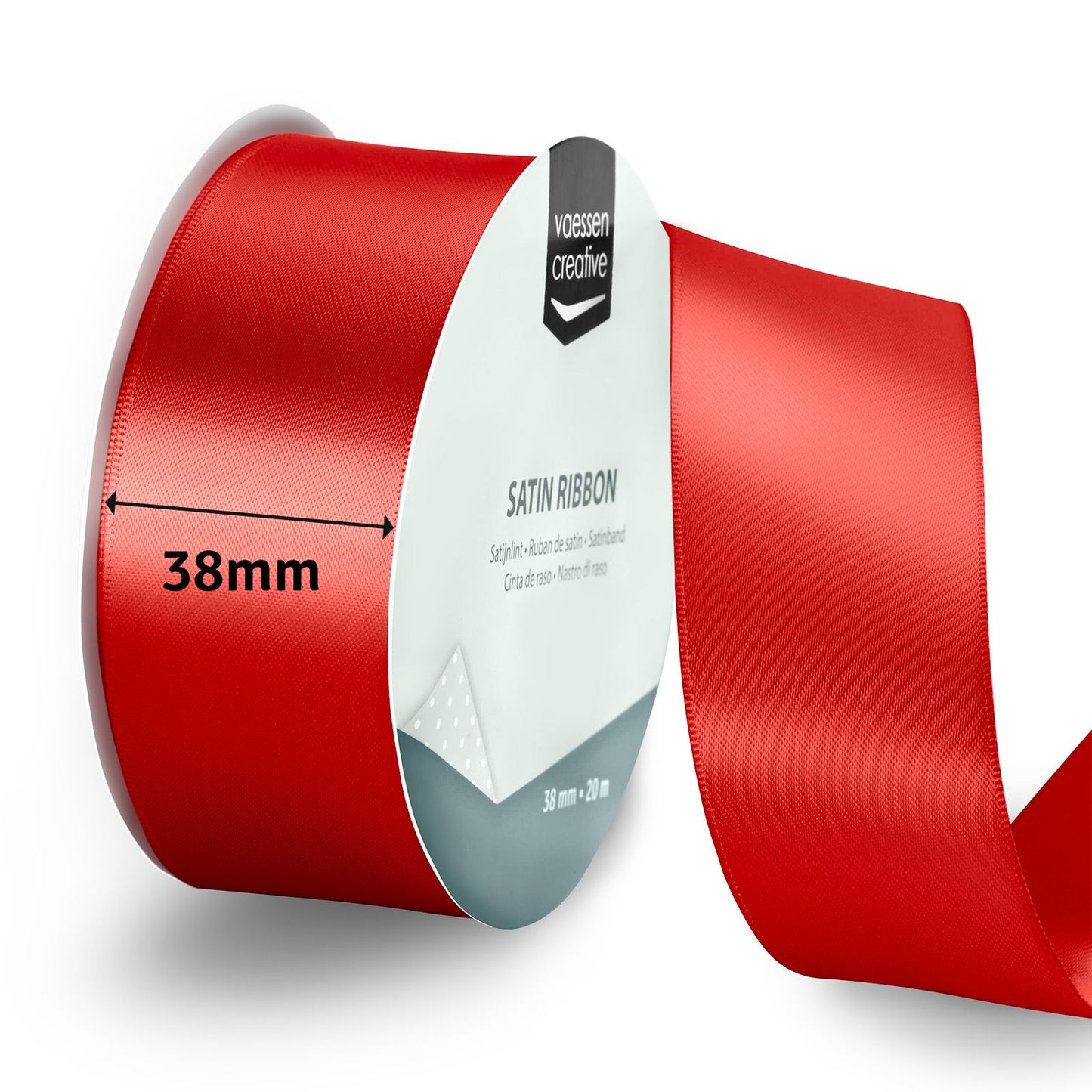 Vaessen creative • nastro di raso 20mx38mm rosso