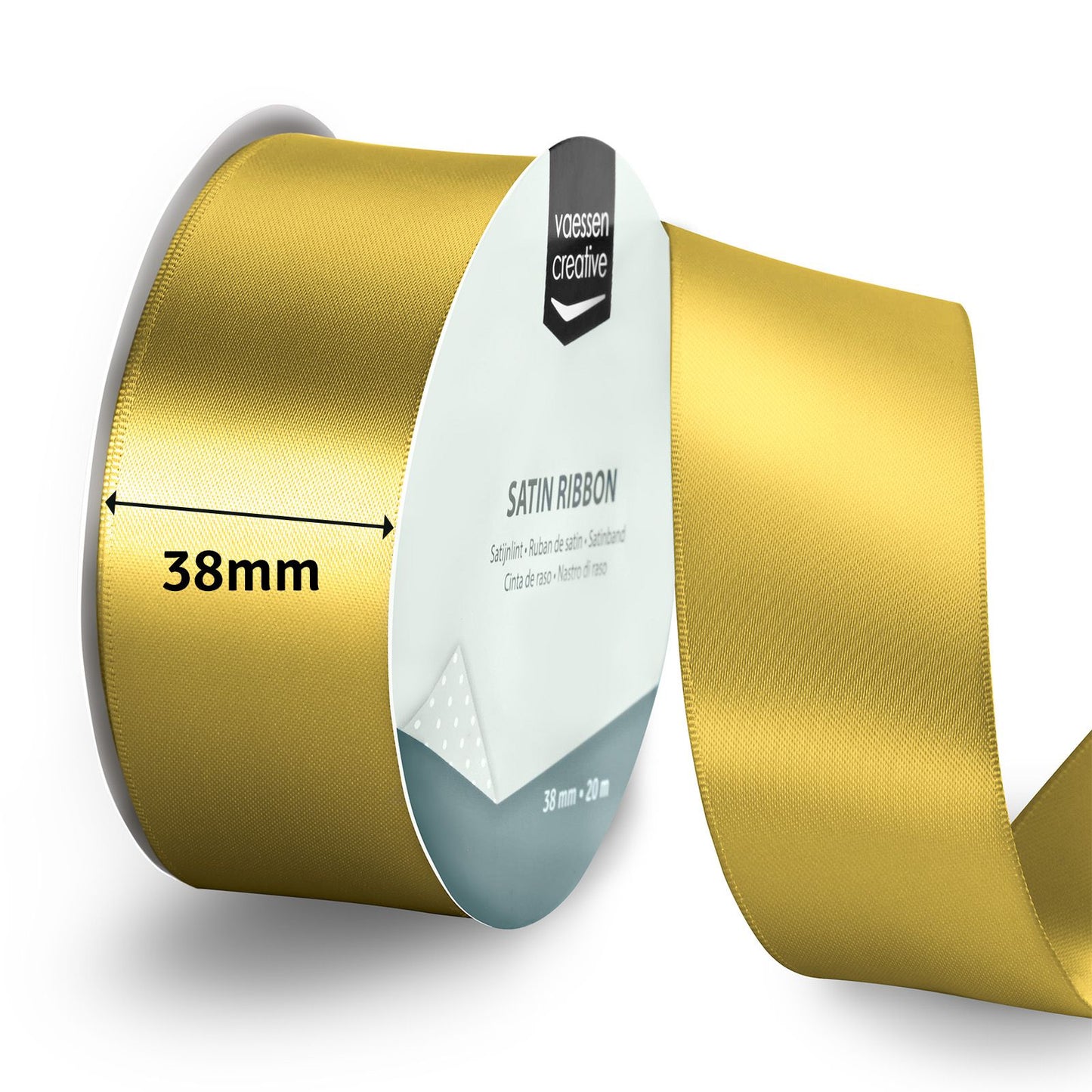 Vaessen creative • nastro di raso 20mx38mm oro