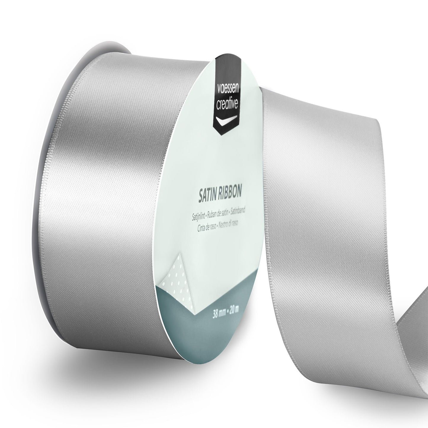 Vaessen creative • cinta de raso 20mx38mm plata