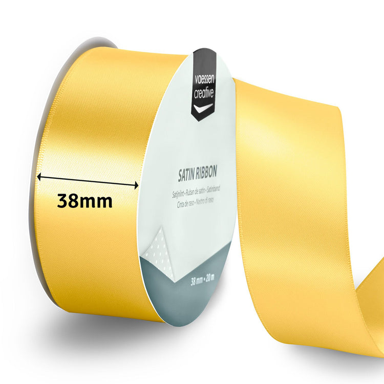 Vaessen creative • cinta de raso 20mx38mm oro amarillo