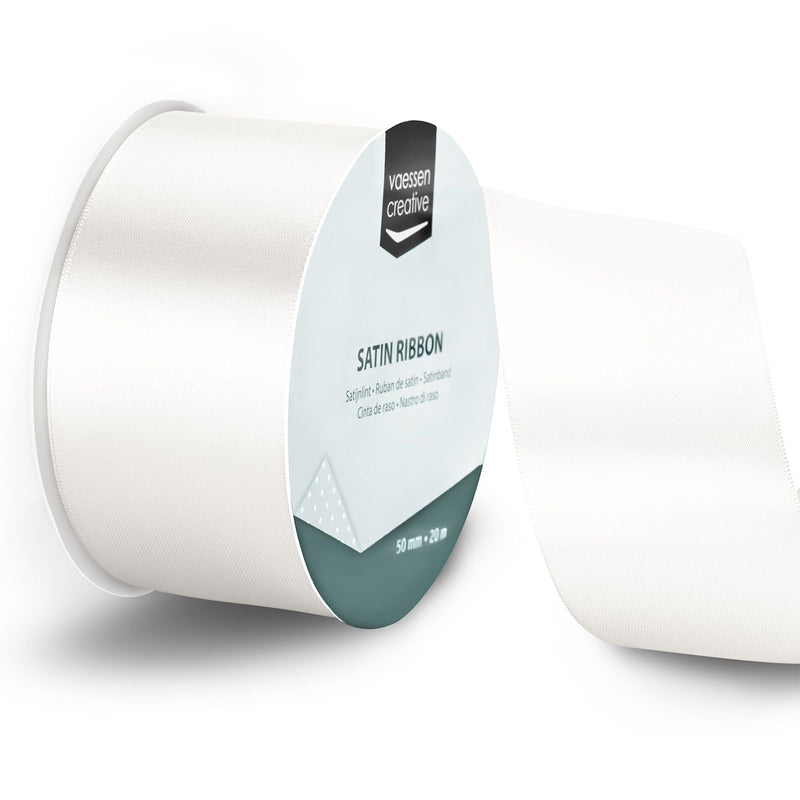 Vaessen creative • nastro di raso 20mx50mm bianco
