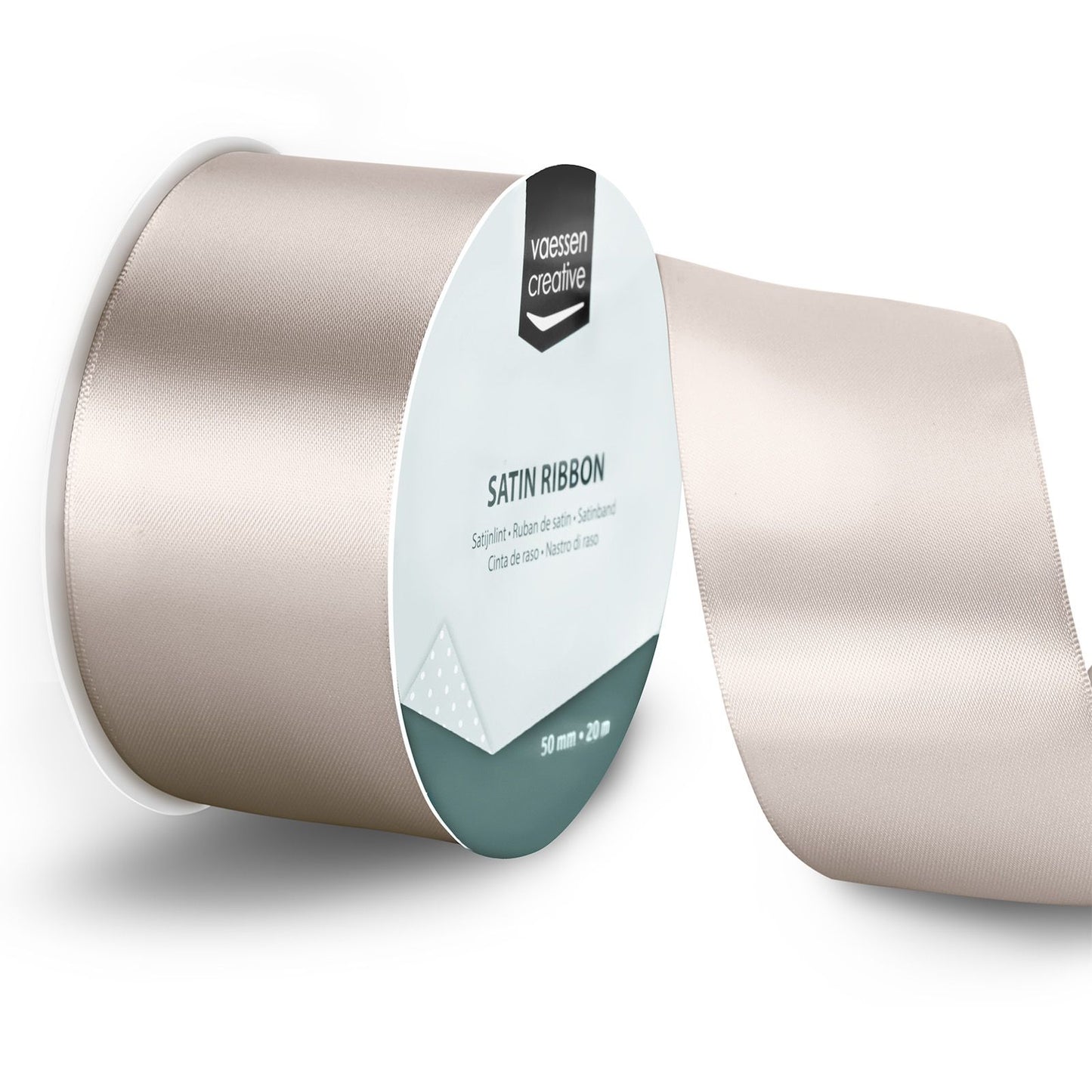 Vaessen creative • cinta de raso 20mx50mm beige