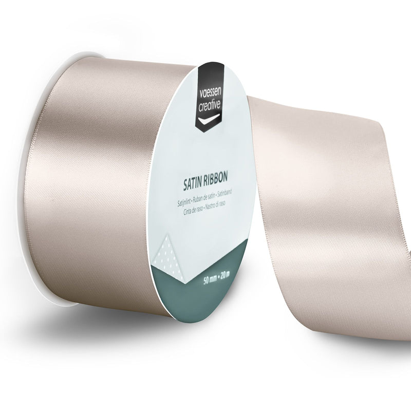 Vaessen creative • nastro di raso 20mx50mm beige