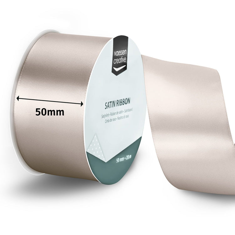 Vaessen creative • satijnlint 20mx50mm beige