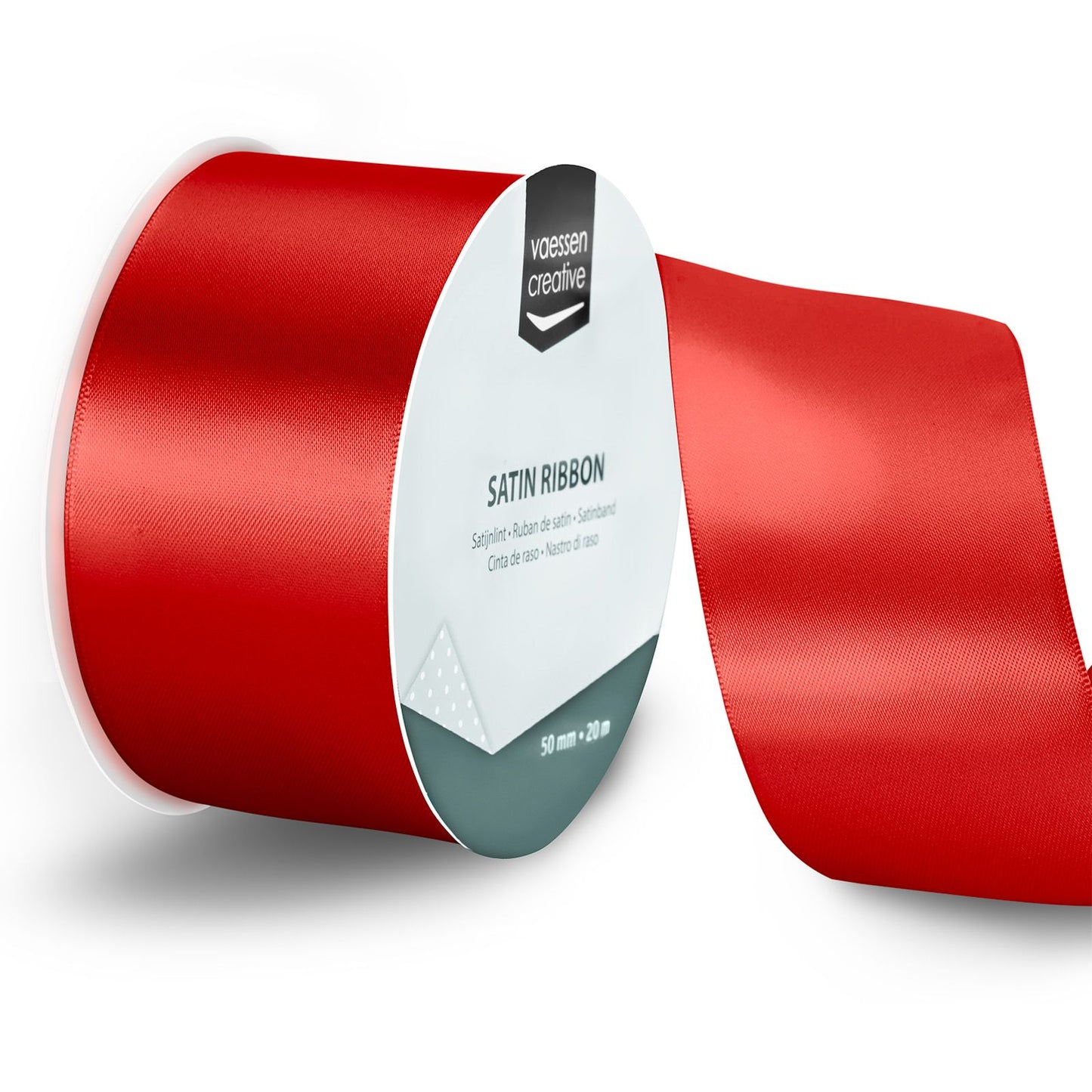 Vaessen creative • nastro di raso 20mx50mm rosso