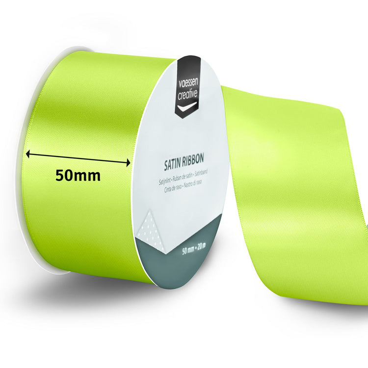 Vaessen creative • satijnlint 20mx50mm appelgroen
