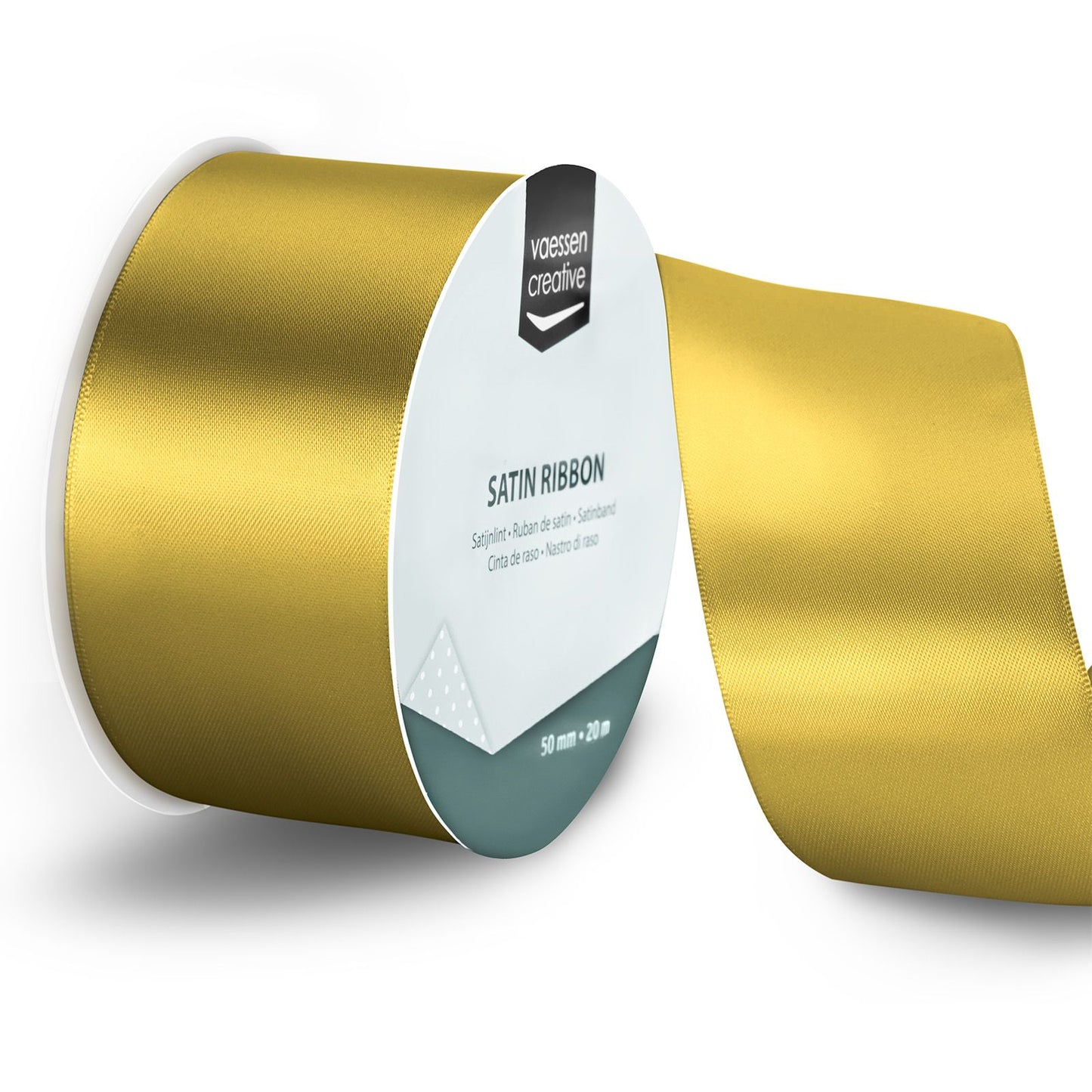 Vaessen creative • nastro di raso 20mx50mm oro