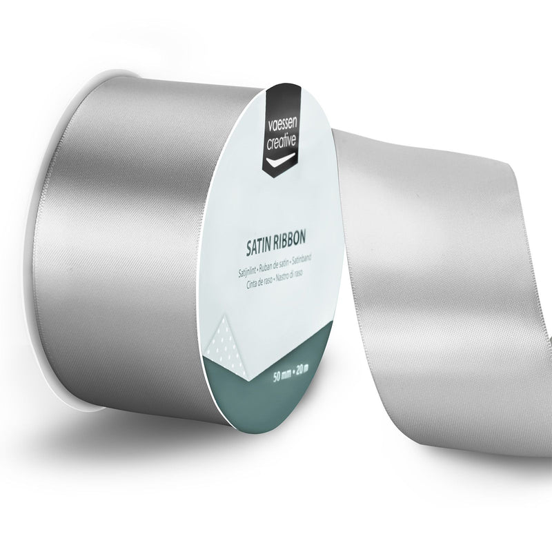 Vaessen creative • nastro di raso 20mx50mm argento
