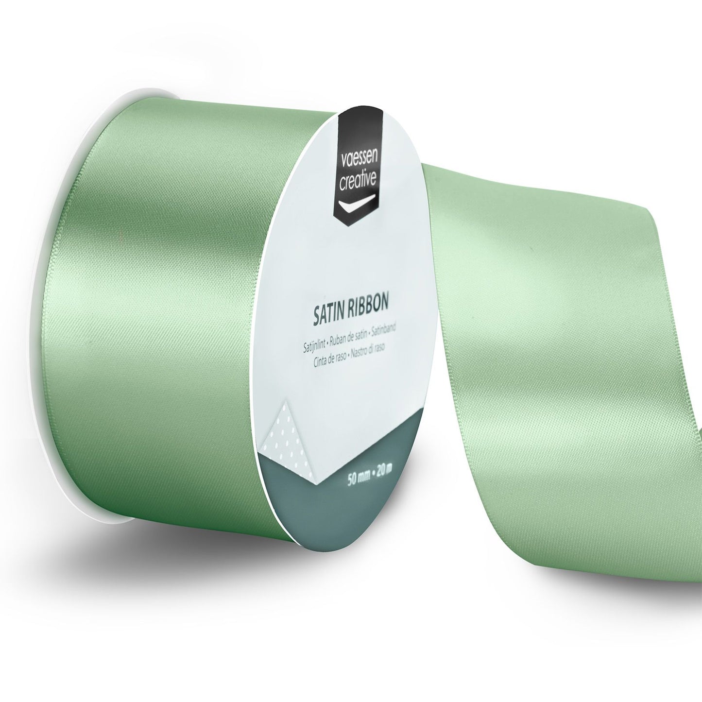 Vaessen creative • cinta de raso 20mx50mm verde salvia