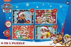 Paw Patrol 4 in 1 Puzzle Christmas - 12 a 24 pezzi